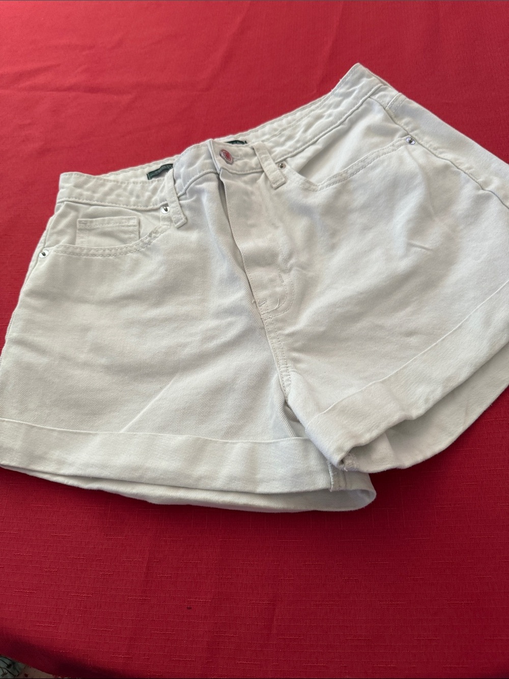 wild fable White High-Rise Denim Shorts